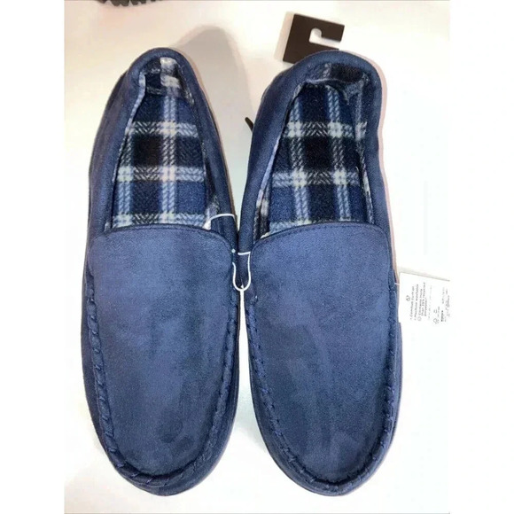 Sonoma Goods for Life Men's House Slippers Loafer Shoes Size L (10-11) Blue New - Picture 1 of 5
